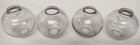 Lot Of 4 Vintage Small Clear Manganese Glass Lightning Rod Balls 2 17  Diameter