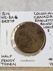 1813 Colonial Canada 1 2 Penny Token We-8a Br-979 Wellington