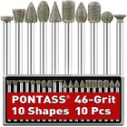 10 Pcs Diamond Grinder Bits 46 Grit Fit Dremel Rotary Tool Burr Rotary Carving