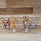 Set Of 6 Vintage  1950 s-60 s Decorative Shot Glasses Mid Century