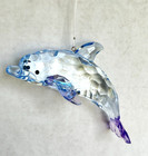 Ganz Crystal Expressions Dolphin Ornament Blue Faceted Acrylic Reflects Light 5 