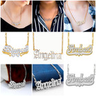 Personalized Double Plated 925 Sterling Silver 18k Gold Plated Any Name Necklace