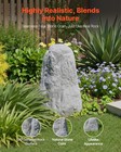 Vevor  faux  landscape  rock  well  pump  cover  realistic  artificial  boulder  grey  m