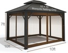 Gazebo Universal Replacement Mosquito Netting      10  X 10  Outdoor Mesh Netting