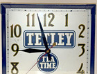 Vintage 1950   s Tetley Tea Time Electric Clock Collectible Advertisement Works