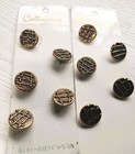 36 Vintage Brass goldtone Shank Buttons Assorted Sizes Bge costumemakers unbrand