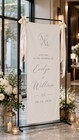 Personalized Wedding Welcome Banner  Custom Monogram Fabric Sign With Names