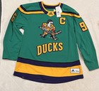 Nwt Adidas Authentic Charlie Conway Mighty Ducks Disney Hockey Jersey Green 50