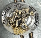 1986 California Here I Come Gold Pan Al Malaikah Shrine Temple Bolo Tie