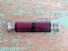 Antique Double-ended Cut Ruby Glass Perfume Bottle  Victorian Era 