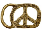 Antique Gold Vintage Peace Sign Unique Belt Buckle Fits 1-1 2  Wide Strap