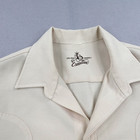 Vintage Iolani Executive Shirt Mens Tan Large Tiki Camp Hawaiian Wedding Aloha