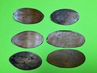 Lot Of 6 Vintage 1933 Chicago World s Fair Elongated Pennies Smashed Sky Ride