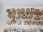 Vintage Lot Of 85 Empty Wooden Thread Spools Arts Crafts Diy Cottage Cabin