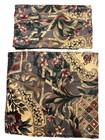 Vtg 80s Floral Asian Style Multicolor Print Napkins Retro Set Of 4  Euc 12   x11   