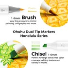 Ohuhu Alcohol Markers 168-color Double Tipped Brush   Chisel- Refillable Markers