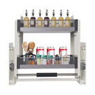 Kitchen Pull Down Shelf Upper Cabinet 2-tier Pull Down Cabinet Organizer Rack