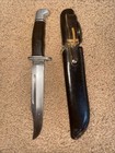 Vintage Buck 120 Usa Fixed Blade Hunting Knife W  Leather Sheath