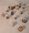 Vintage Porcelian Thimbles Mid Century Variety Lot Of 23