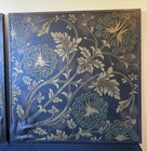 Large Mixed Metal Botanical Wall Art Diptych Pair 36    Floral Panels