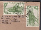 C  1952 Png Papua   New Guinea 2 - Rate  2 X 1 - Defin  Postal Cover Lae To Usa 