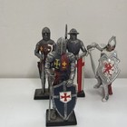 Lot Of 4 Medieval Knight Crusader Templar Figures 3 5    Tall Hand Painted
