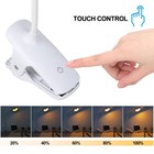 Clip-on Reading Light For Bed - Amber Book Read Light Rechargeable 5 Brightne   