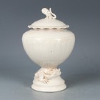 Song Dynasty Ding Kiln Porcelain Coiled Dragon And Mythical Beast Covered Jar