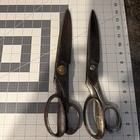 2 Antique  Heavy Large Fabric Scissors  