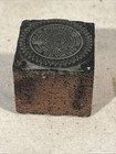 Vintage American Federation Of Labor Wood   Metal Printing Block Ink Stamp 1881