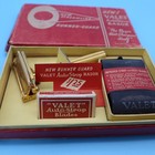 Nos Vintage Valet Auto Strop Safety Razor Gold Tone Gillette Instructions Nib