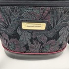 Vintage American Tourister Train Case Floral Tapestry Oval Makeup Bag Travel
