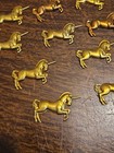 Lot Of 10 Unicorn Horses France Vintage 60s Brass Stampings Findings Jewelry 