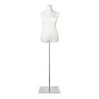 Female Mannequin Torso Plus Size Women Dress Forms For Size 10-12 silver Base