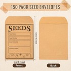 150pcs Seed Saving Envelopes 4 7x3 1in Kraft Paper Storage Packets Garden