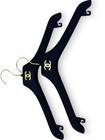 Authentic Chanel Black Velvet Hangers With Gold Tone Cc Logo - Set Of 2 15 