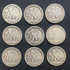  lot Of 5  Walking Liberty Half Doliar - 90  Siiver - Lots Of 5