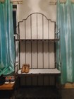 Antique Wrought Iron Bakers Shelf  Handforged 6 Ft 9 tall X 3ft 4  W   Folds In