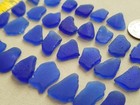 Damage Genuine Beach Sea Glass Surf Tumbled Cobalt Blue Small Mosaic Craft V5