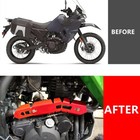 Us Aluminum Red Silencer Header Pipe Guard Cover For Kawasaki Klr650 2008-2025