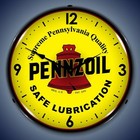 New Pennzoil Motor Oil Advertising Led Lighted Clock - Free Shipping 