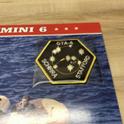 Vintage Official Nasa Emblem Patch Gemini 6 With Mission Data Card