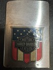 Vintage Harley Davidson Motor Cycles Zippo  red  White blue 
