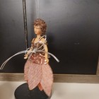 7    Fairy Christmas Tree Ornament With Wings Set Of 3 New Skirt Fans Out To Sit