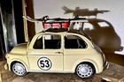 1967 Fiat Tin Old Classic Scale Vintage Car Model Iron Metal Sculpture