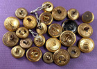 24 Vintage Naval Military Buttons