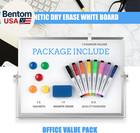 Dry Erase White Board   Magnetic Desktop Whiteboard 16 X 12inch With Stand  10 M