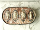 Lovely Large Rare Genuine Vintage Incolay Stone Jewelry Box Huge 4 Seasons