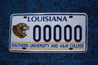 Louisiana Southern University - A   M College Sample License Plate Jaguars