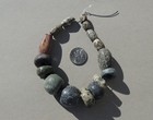 A Group Of 16 African Old Antique Granite Stone Beads Dogon Mali  114